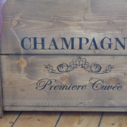 "Chest, Wooden Box, Freight Crate, Bench, Coffee Table ""Champagne" - thumbnail 3