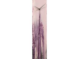 Purple & Silver Homedecor Modern Wall Clock, Original Abstract Art For Unique Glass Not Resin Contemporary Clock On Etsy - thumbnail 1