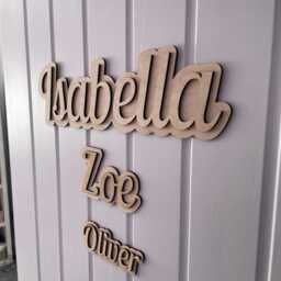 Wooden Name Door Sign Personalised - Double Layered - thumbnail 2
