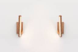 Modern Wooden Led Wall Sconce - Minimalist Vector Light Fixture Natural Oak Lamp Contemporary Interior Lighting Vertical Mount