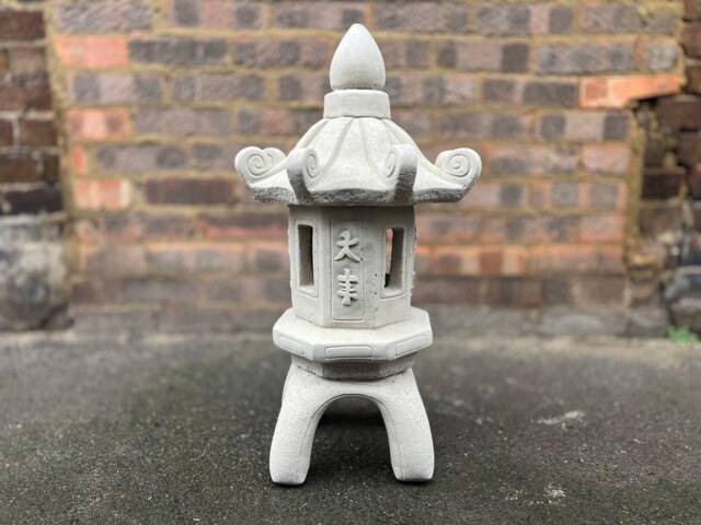 Large Pagoda Sculpture Concrete Unique Figurine Stone Lantern Decoration Chinese Ornament Japanese Statue Zen Garden Gift - image 1