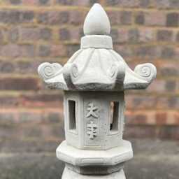 Large Pagoda Sculpture Concrete Unique Figurine Stone Lantern Decoration Chinese Ornament Japanese Statue Zen Garden Gift - thumbnail 2