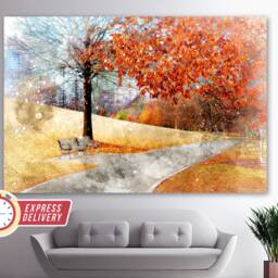 Autumn Park Canvas Artwork, Art, Print, Wall Decor, Photo, Poster, Poster - thumbnail 3