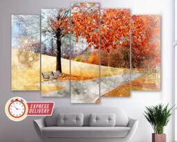 Autumn Park Canvas Artwork, Art, Print, Wall Decor, Photo, Poster, Poster - thumbnail 1
