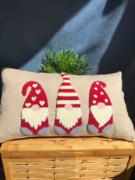 Punch Needle Pillow, Christmas Pillow Cover, Gnome Squab Case, Tree Ornament Decoration, Santa Claus Cushion Throw Gift