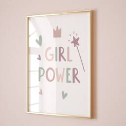 Girl Power Print, Nursery Decor, Playroom Prints, Nursery Prints, Girl Bedroom Prints, Girls Wall Art, Girl Decor, Pink, Tween, Wall Decor - thumbnail 2