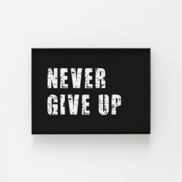 Never Give Up Print - Swimming Wall Art Poster, Motivational Sports Typography, Athlete Gift, Fitness Gym D??cor, Inspirational Quote - thumbnail 2