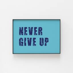 Never Give Up Print - Swimming Wall Art Poster, Motivational Sports Typography, Athlete Gift, Fitness Gym D??cor, Inspirational Quote - thumbnail 1