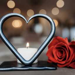 6Th Anniversary Iron T~Light~ Love Heart~ Wedding Gift~ 6 Years Vows Wife Husband Partner For Him Her Couples Years Married Candles - thumbnail 3