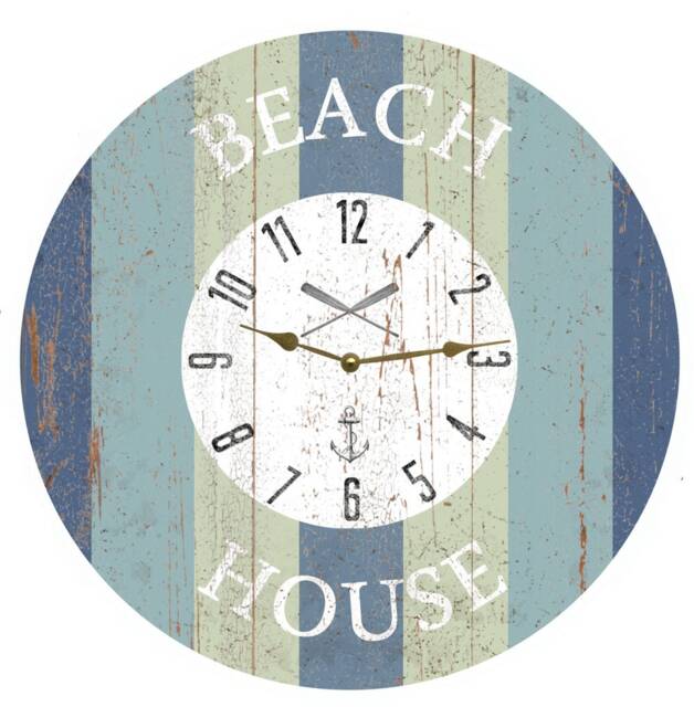 Handcrafted Beach House Clock - Custom Coastal Wall Art - image 1