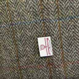 Harris Tweed Hazel Herringbone Footstool With Steel Hairpin Legs - thumbnail 2