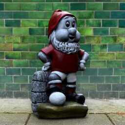 Football Gnome Sculpture Concrete Statue Handmade Sports Ornament Stone Figurine Outdoor Garden Decor Fan Gift - thumbnail 2