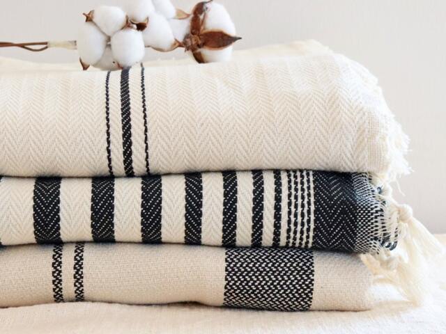 Organic Cotton Bedspread King Queen, Boho Throw Blanket, Lightweight Summer Blankets, Turkish Bed Cover - image 1