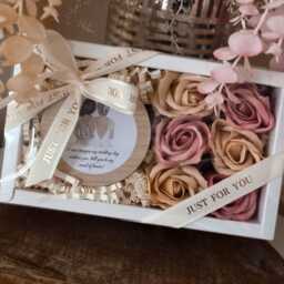 Maid Of Honor Proposal Box - Soy Candle & Soap Flowers Wedding Gift - thumbnail 2