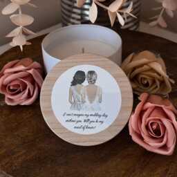 Maid Of Honor Proposal Box - Soy Candle & Soap Flowers Wedding Gift - thumbnail 4