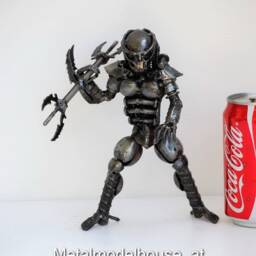 Scrap Metal Predator Sculpture, Handmade Recycled Steel Art, 6Th Anniversary Gift For Husband - thumbnail 2