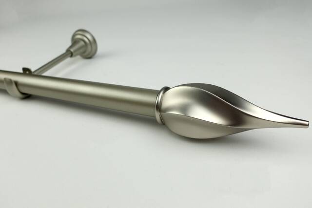 "Antique Silver Curtain Pole " - image 1