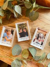 Personalised Polaroid Photo Gift, Acrylic Block Frame, Birthday/ Christmas Gift Idea Keepsake