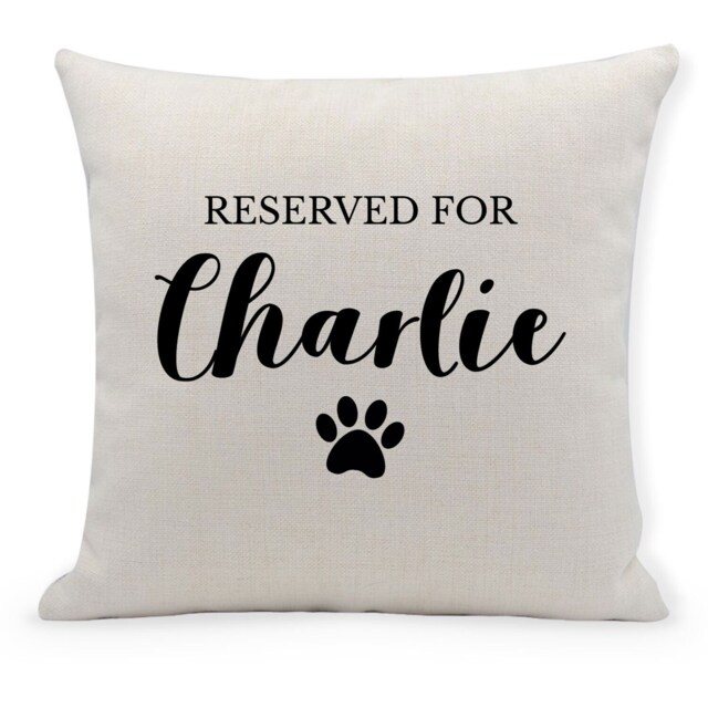 Personalised Dog Cushion Cover, Home Decor, Pet Name, Pillow, Gift For Dog, Cushion, 40cm - image 1