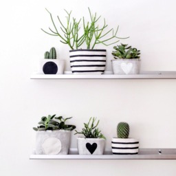 Black Stripe Canvas Planter, 4 - thumbnail 2