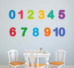 Preschool Number Decals 0-10, Baby & Toddler Wall Stickers - #1296-17 - thumbnail 1