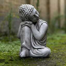 Stone Buddha Statue Concrete Meditation Decoration Zen Garden & Home Sculpture Japanese Traditional Ornament Buddha Lover Gift - thumbnail 3