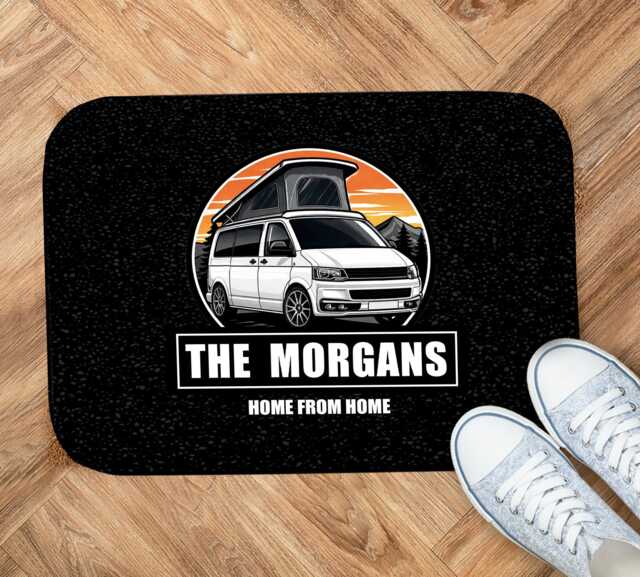 Personalised Campervan Decor Door Mat - Indoor 44cm X 32cm Cvb02 - image 1