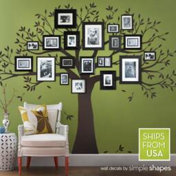 Family Tree Wall Decal Nursery & Home Photo Gallery Decor - thumbnail 2