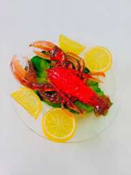 Lobster Dinner Night Light Wall Hanging/ Dopamine Decor/ Pop Art/ Food Fake Food/ Kitschy/ Kitsch Sculpture/ Funky Decor