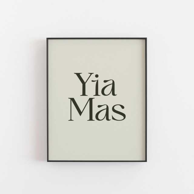 Yia Mas Greek Wall Art Print - Toast Quote Home Decor A4 8x10 Physical Poster Gift Idea Kitchen Or Bar Cart Greece Gifts - image 1