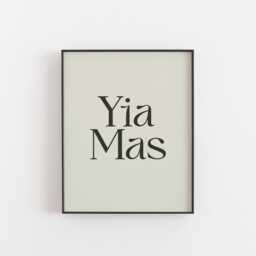 Yia Mas Greek Wall Art Print - Toast Quote Home Decor A4 8x10 Physical Poster Gift Idea Kitchen Or Bar Cart Greece Gifts - thumbnail 1