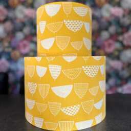 Colourful Yellow Allsorts Design Drum Lampshade/Pendant Shade. 20cm, 30cm & 40cm, Decor, Lamp - thumbnail 2