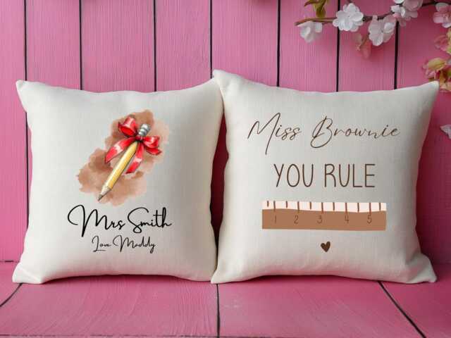 Personalised Teacher Gifts, Cushion, Gifts For Her, Him, Appreciate Gifts, Thank You Gifts, Cushion Cover, Personalised - image 1