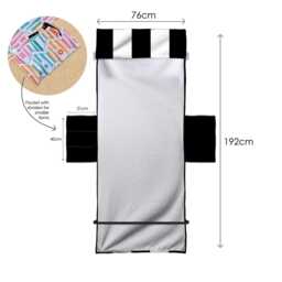Newcastle - Player Montage Black Football Sunbed Towel With Pockets - thumbnail 3