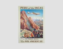 Vintage Machu Picchu Travel Poster Peru Wall Art Print - thumbnail 1