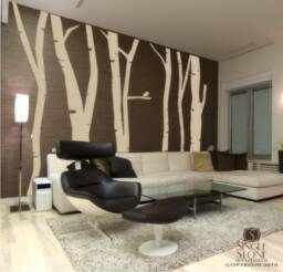 Birch Trees Wall Decal Kit - Vinyl Wall Art Custom Home Decor - thumbnail 1