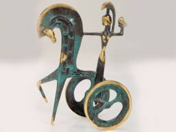 Bronze Athena Chariot Statue, Ancient Greek Goddess Sculpture, Handmade Mythology Art, Museum Style Decor