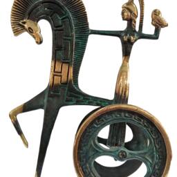 Bronze Greek Goddess Athena Chariot Statue, Ancient Art - thumbnail 2