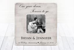 Personalized 1st Anniversary Picture Frame Wedding Anniversary, Anniversary Frame. One Year Gift - thumbnail 1