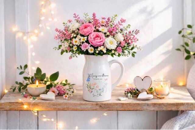 Personalised Vase For Nanny, Mothers Day, Gift For Mum, Her, Nanny Gift, Ceramic Vase, Mugs, Cushion - image 1