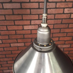 "Industrial Pendant Light -Raw Unfinished Steel 8"" ""Cone"" With Patented ""Huila" - thumbnail 3