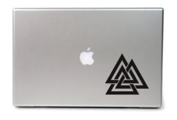 Valknut Vinyl Wall Art, Odin Decal, Viking Sticker, Norse Warrior's Knot, Asatru Heathen - thumbnail 2
