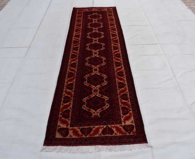 3??10 Ft Handmade Afghan Runner Rug, Boho Home Decor - image 1