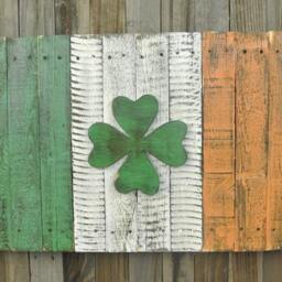 Wood Ireland Flag Wall Hanging - thumbnail 2