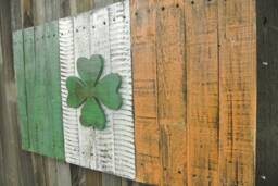Wood Ireland Flag Wall Hanging - thumbnail 1
