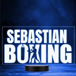 Boxing Silhouette Boxer Sports Fan Personalised Gift Colour Changing Night Light - thumbnail 1