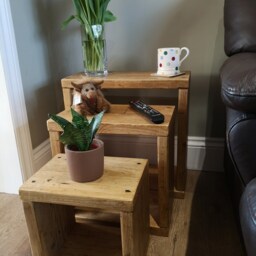 Reclaimed Rustic Cube Nest Of Table's - thumbnail 3