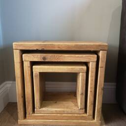 Reclaimed Rustic Cube Nest Of Table's - thumbnail 4