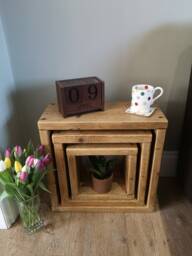 Reclaimed Rustic Cube Nest Of Table's