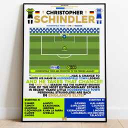 Christopher Schindler V Reading Print, Huddersfield Town Football Wall Art, Posters, Fc - thumbnail 2